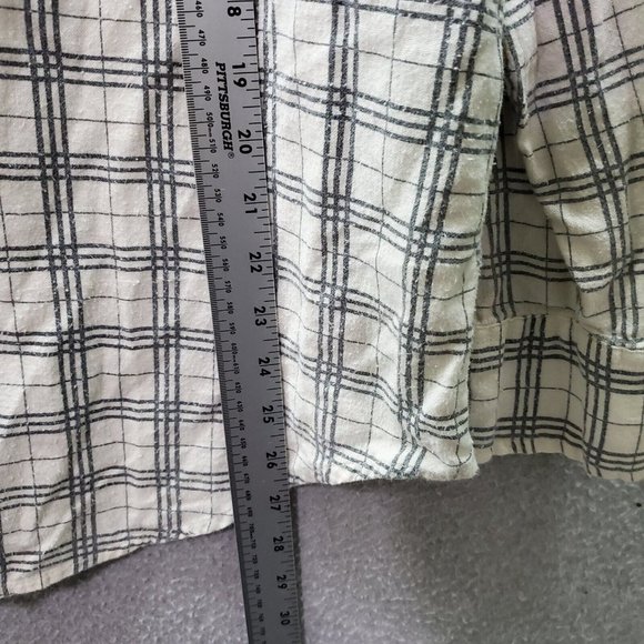 Jean Phillipe Men Button Up Shirt Large Gray Plaid Flannel Pearl‎ Snap Collar - Picture 4 of 8